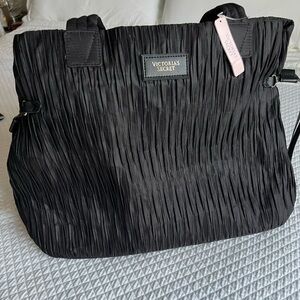 Victoria's Secret Textured Black Tote Bag